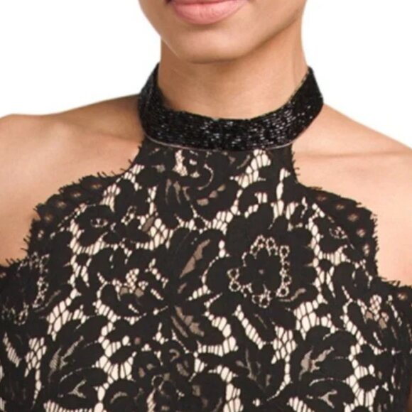 Lotus Threads Floral Lace High Neck Embellished Jumpsuit - NWT Size 6 - Picture 2 of 5